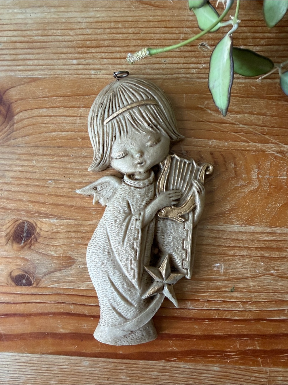 Vintage Angel Ornament with Harp